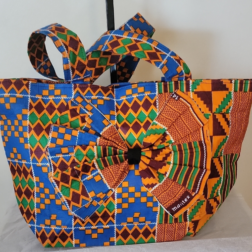 Colorful Patterned Tote Bag - Picture 2 of 5